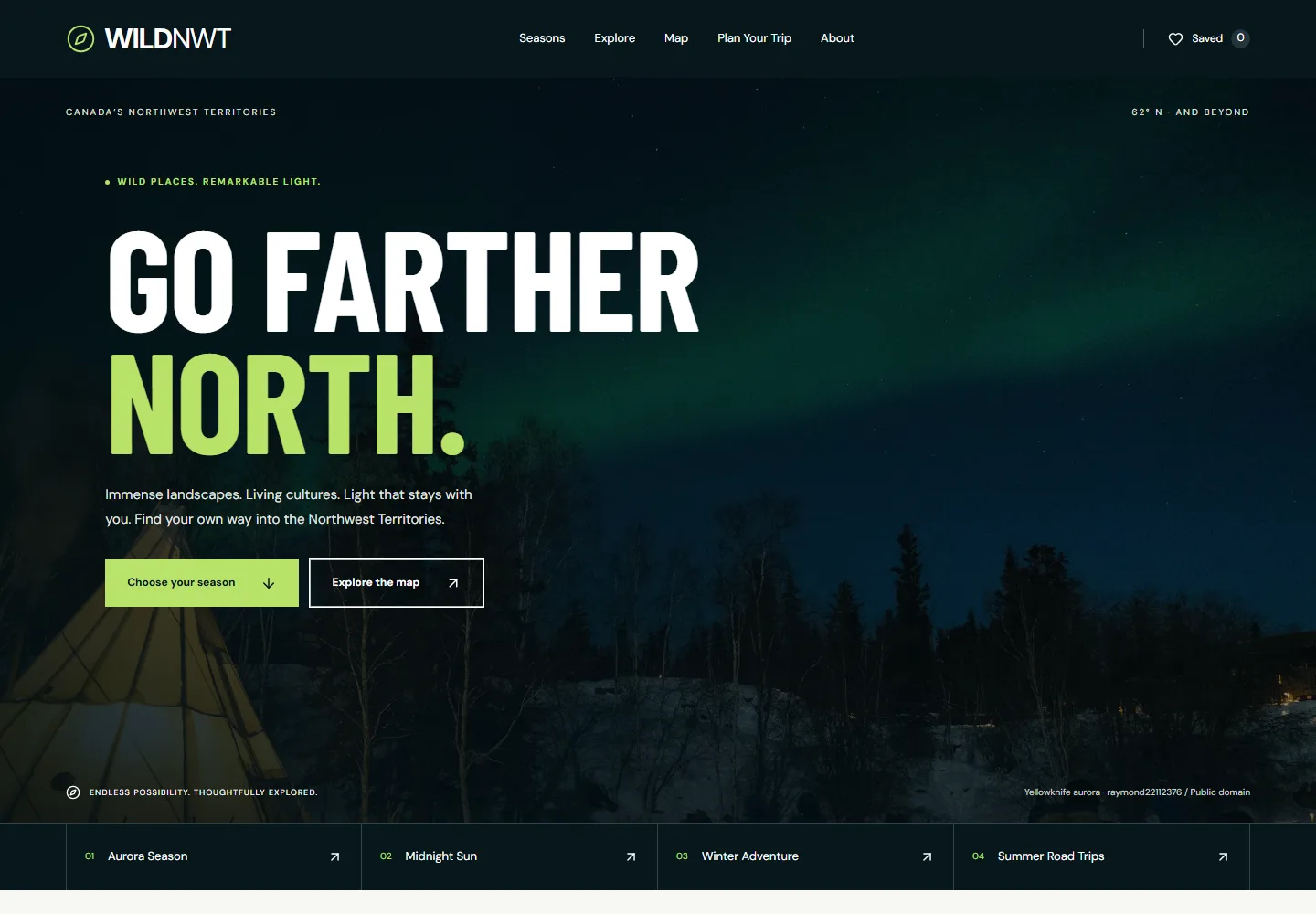 WildNWT tourism discovery website